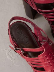 Wine Signature Leather Fisherman Sandals - Image 8 of 9