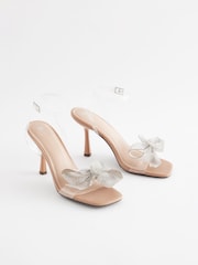 Clear Forever Comfort Vinyl Jewel Bow Sandals - Image 2 of 6