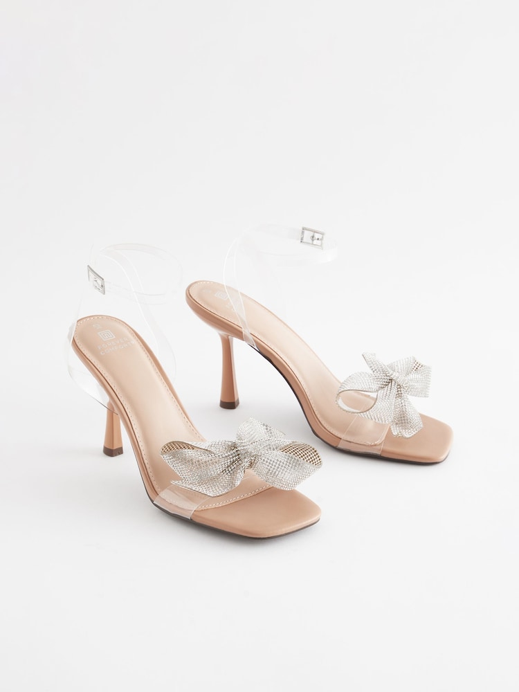 Clear Forever Comfort Vinyl Jewel Bow Sandals - Image 2 of 6
