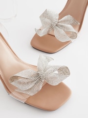 Clear Forever Comfort Vinyl Jewel Bow Sandals - Image 4 of 6