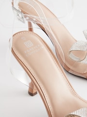 Clear Forever Comfort Vinyl Jewel Bow Sandals - Image 5 of 6