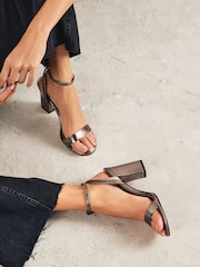 Metallic Regular/Wide Fit Forever Comfort® Block Heel Sandals - Image 3 of 8