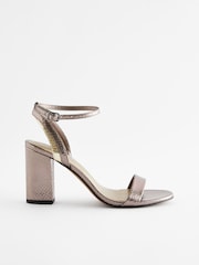 Metallic Regular/Wide Fit Forever Comfort® Block Heel Sandals - Image 5 of 8