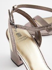Metallic Regular/Wide Fit Forever Comfort® Block Heel Sandals - Image 7 of 8