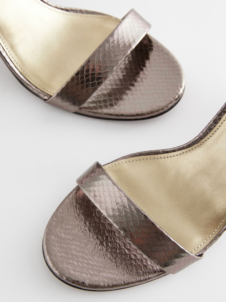 Metallic Regular/Wide Fit Forever Comfort® Block Heel Sandals - Image 8 of 8