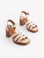 Bone Forever Comfort Leather Fisherman Platform Heels - Image 3 of 7