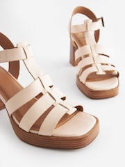 Bone Forever Comfort Leather Fisherman Platform Heels - Image 4 of 7