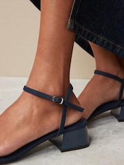 Navy Forever Comfort® Low Heel Sandals - Image 2 of 7