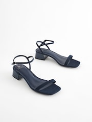 Navy Forever Comfort® Low Heel Sandals - Image 3 of 7