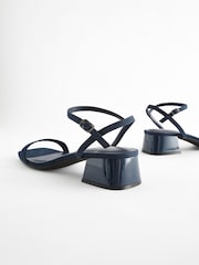 Navy Forever Comfort® Low Heel Sandals - Image 5 of 7