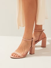 Blush Nude 1 Standard/Wide Fit Forever Comfort® Block Heel Sandals - Image 1 of 8