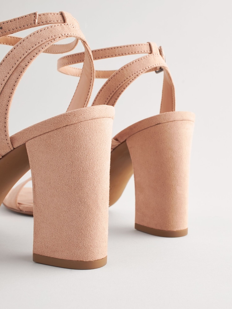Blush Nude 1 Standard/Wide Fit Forever Comfort® Block Heel Sandals - Image 6 of 8