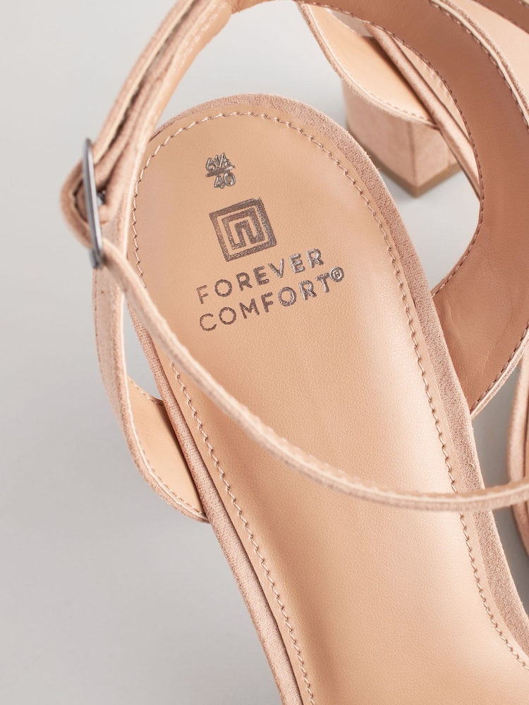 Blush Nude 1 Standard/Wide Fit Forever Comfort® Block Heel Sandals - Image 7 of 8