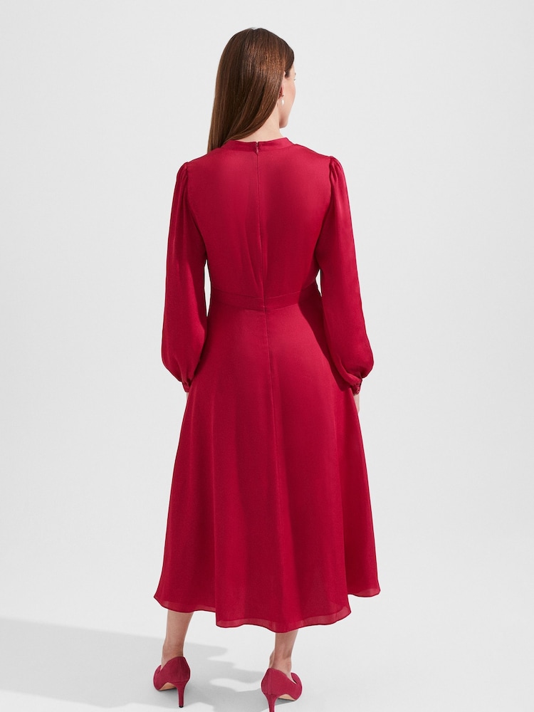 Hobbs Pink Petite Ivanna Dress - Image 2 of 4 Hobbs Pink Petite Ivanna Dress - Image 2 of 4