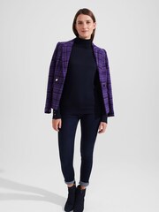 Hobbs Blue Lara Roll Neck Jumper - Image 3 of 4