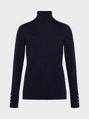 Hobbs Blue Lara Roll Neck Jumper - Image 4 of 4