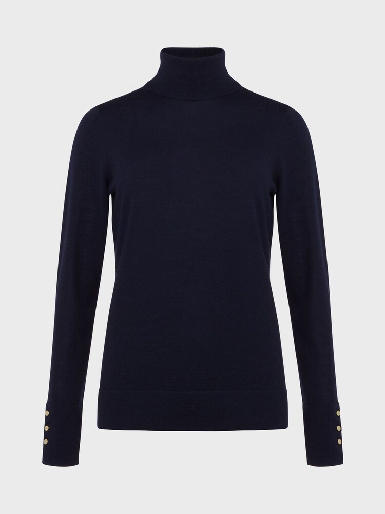 Hobbs Blue Lara Roll Neck Jumper - Image 4 of 4 Hobbs Blue Lara Roll Neck Jumper - Image 4 of 4