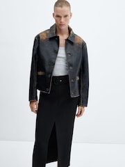 Mango Manuela Skirt with Slit and Belt - Image 2 of 6