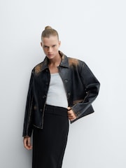 Mango Manuela Skirt with Slit and Belt - Image 3 of 6