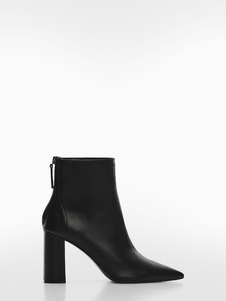 Mango Giana Pointed Toe Ankle Boots with Zip Closure - Image 2 of 5