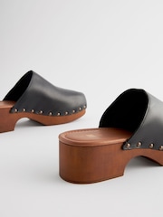 Black Closed Toe Clog Mules - Image 3 of 4