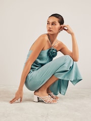 White Forever Comfort Jewel Knot Mules - Image 2 of 9