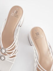 White Forever Comfort Jewel Knot Mules - Image 9 of 9