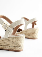 Neutral Extra Wide Fit Forever Comfort Toe Cap Closed Toe Wedges - Image 3 of 5