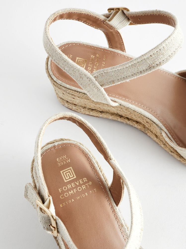 Neutral Extra Wide Fit Forever Comfort Toe Cap Closed Toe Wedges - Image 5 of 5