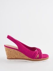 Pink Forever Comfort® Bow Cork Wedges - Image 2 of 5