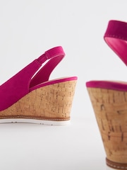 Pink Forever Comfort® Bow Cork Wedges - Image 3 of 5
