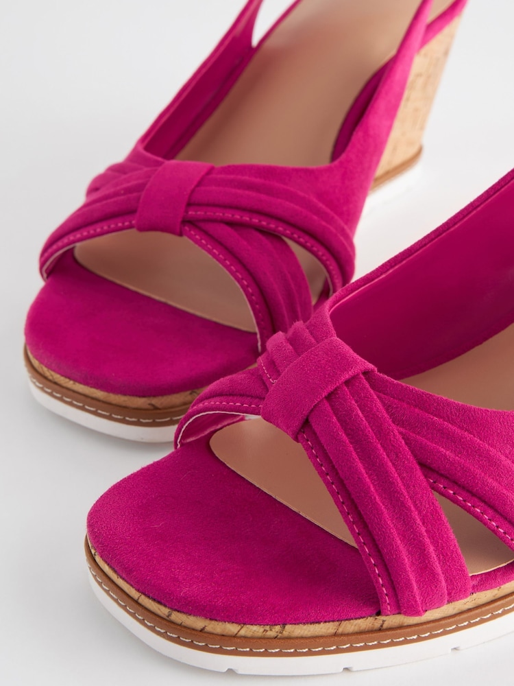 Pink Forever Comfort® Bow Cork Wedges - Image 5 of 5