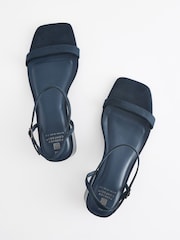 Navy Extra Wide Fit Forever Comfort® Low Heel Sandals - Image 5 of 6