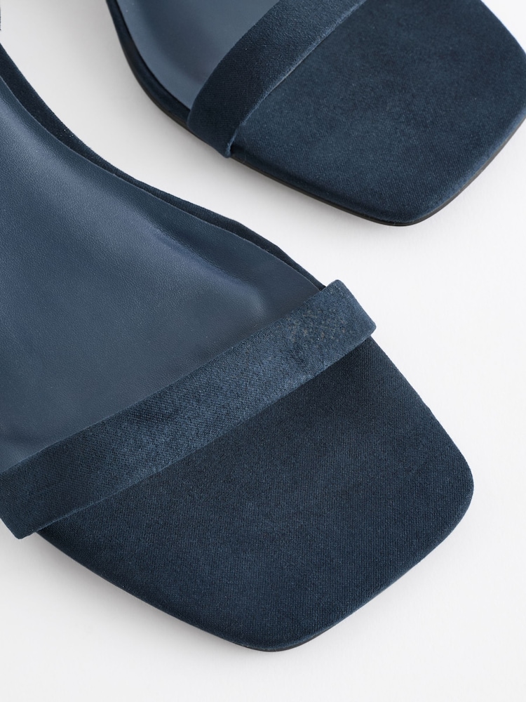 Navy Extra Wide Fit Forever Comfort® Low Heel Sandals - Image 6 of 6 Navy Extra Wide Fit Forever Comfort® Low Heel Sandals - Image 6 of 6