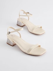 Bone Forever Comfort® Low Leather Heel Sandals - Image 1 of 6