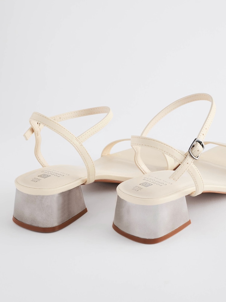 Bone Forever Comfort® Low Leather Heel Sandals - Image 6 of 6