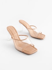 Clear Forever Comfort Vinyl Block Heel Mules - Image 4 of 8