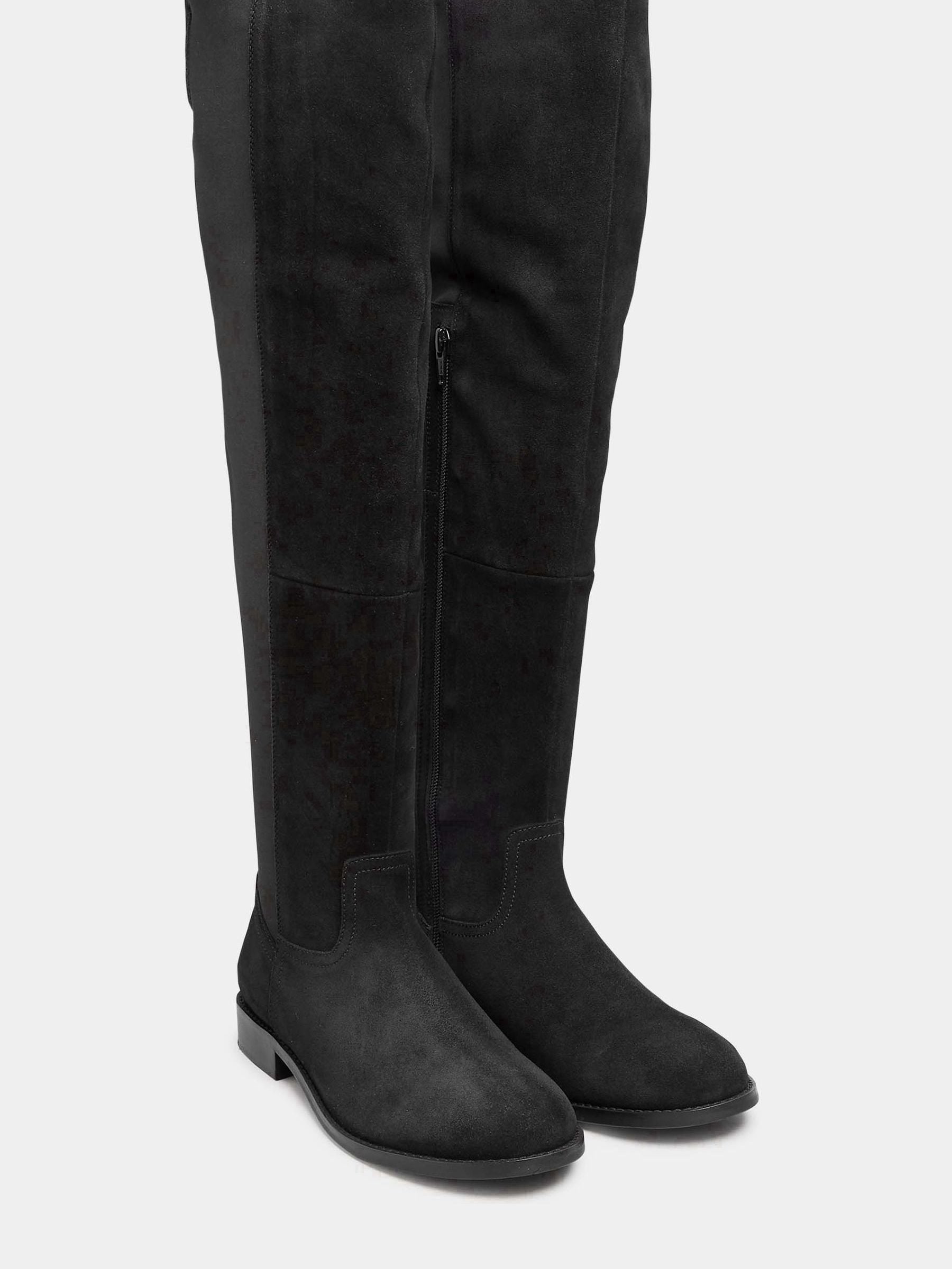 Over the knee suede boots uk online