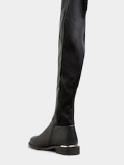 Long Tall Sally Black PU Stretch Boots - Image 3 of 4