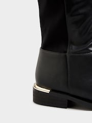 Long Tall Sally Black PU Stretch Boots - Image 4 of 4