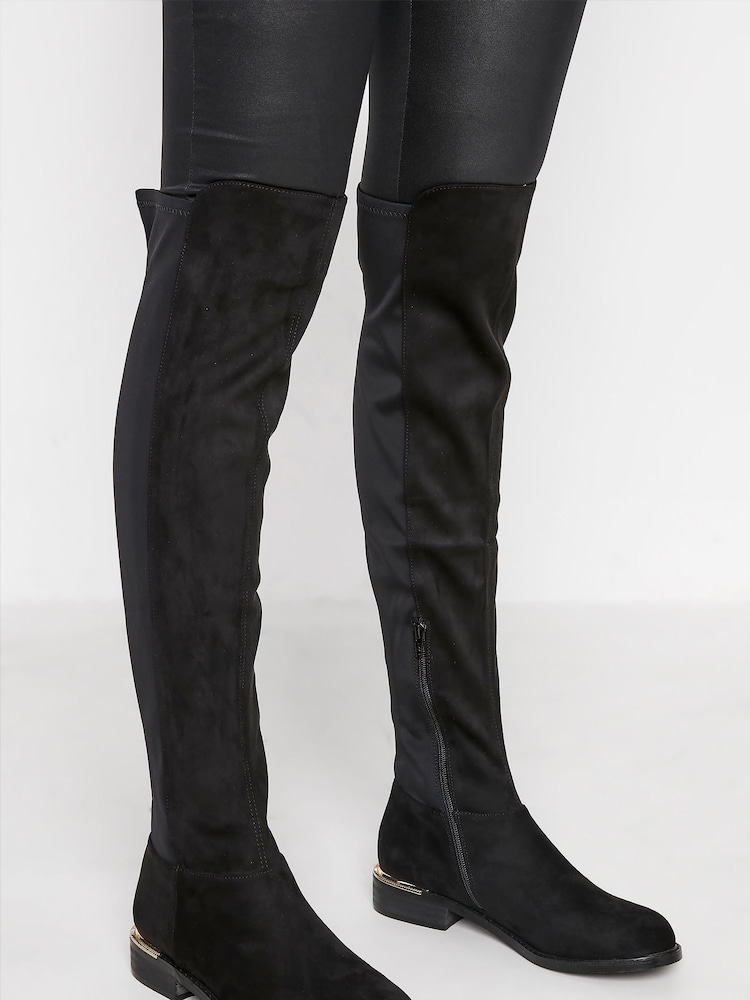 Long Tall Sally Black Stretch Boots - Image 1 of 4