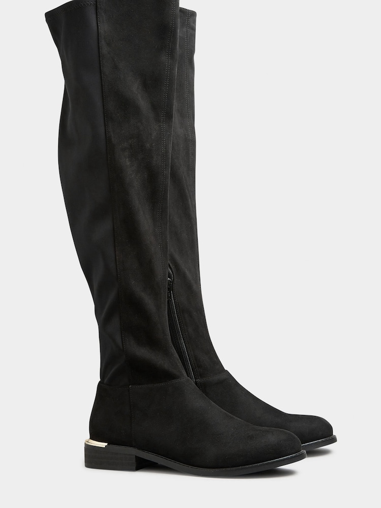 Long Tall Sally Black Stretch Boots - Image 2 of 4