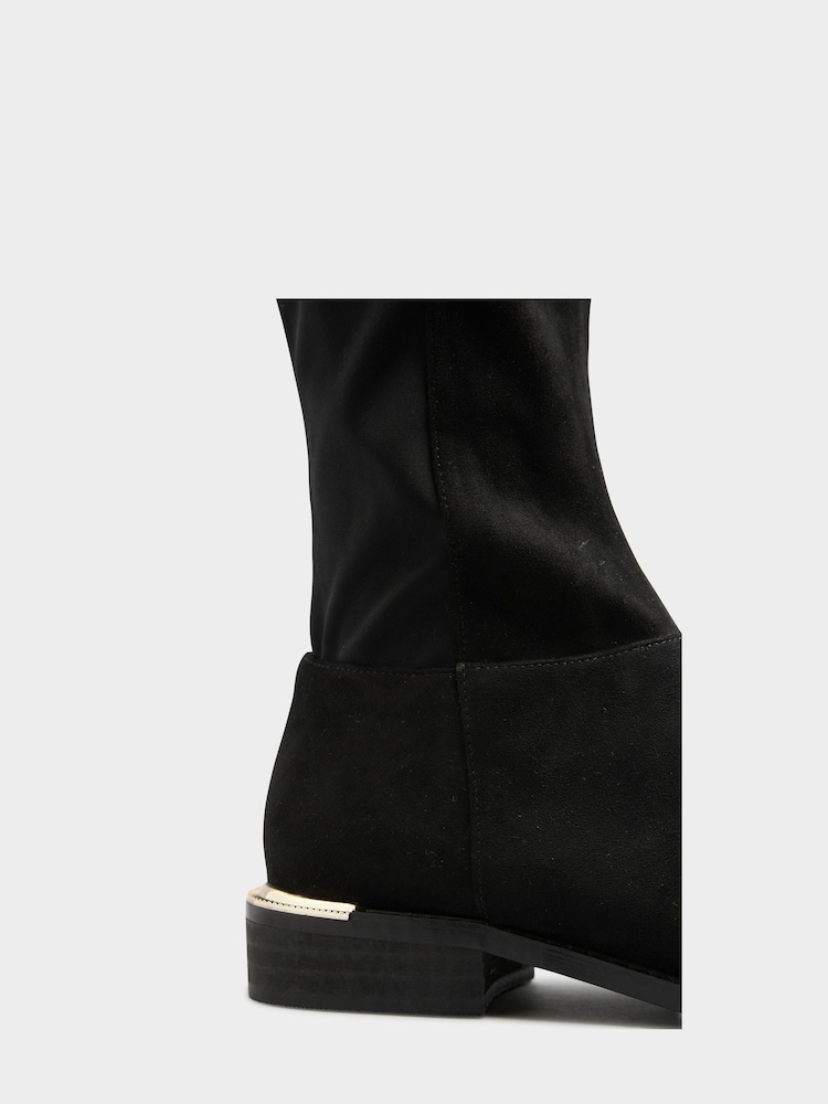 Long Tall Sally Black Stretch Boots - Image 4 of 4