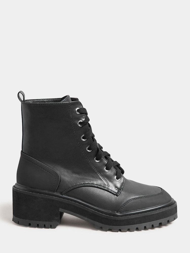 Long Tall Sally Black Chunky Lace Boots - Image 1 of 3