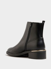 Long Tall Sally Black Metal Trim Chelsea Boots - Image 3 of 5