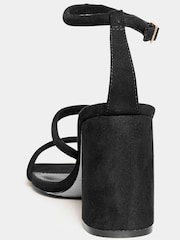 Long Tall Sally Black Multi Strap Block Heels - Image 4 of 4