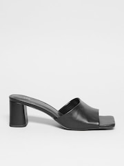 Long Tall Sally Black Square Mule Heels - Image 2 of 5