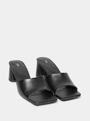 Long Tall Sally Black Square Mule Heels - Image 3 of 5