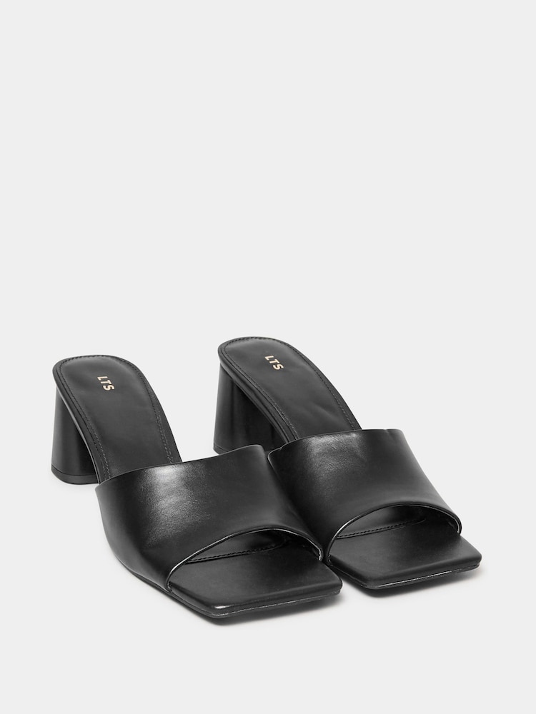 Long Tall Sally Black Square Mule Heels - Image 3 of 5