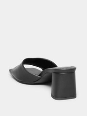 Long Tall Sally Black Square Mule Heels - Image 4 of 5